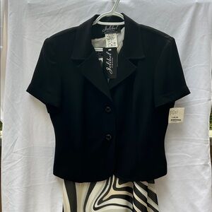 Elegant Black and White Asymmetrical Dress